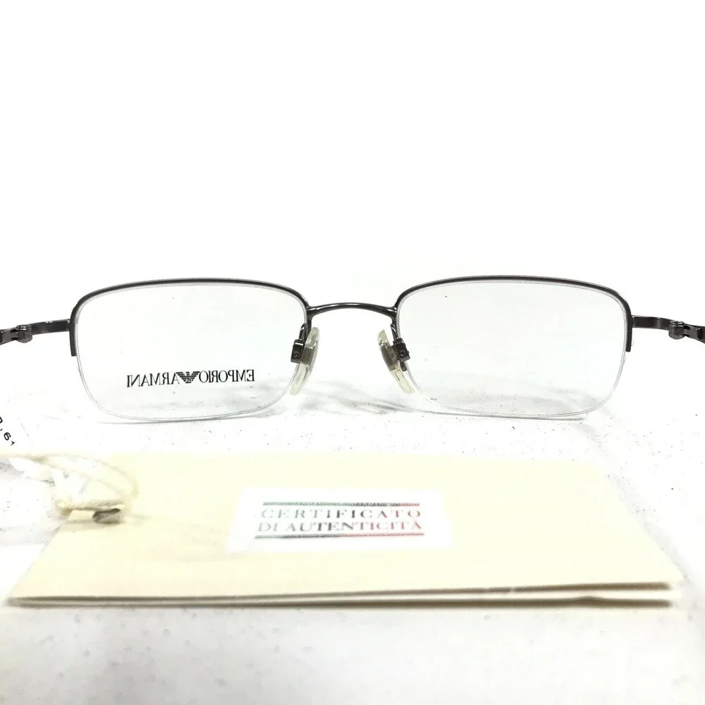 Emporio Armani Eyeglasses Frames 137 1214 Purple Rectangular Half Rim 48-19-135
